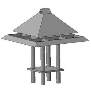 Project of a suburban bus stop type 4 for 10 persons (type Gazebo)