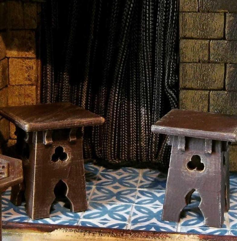 Rustic Arabic stool LILMOB-05 / Rustic Arabic stool