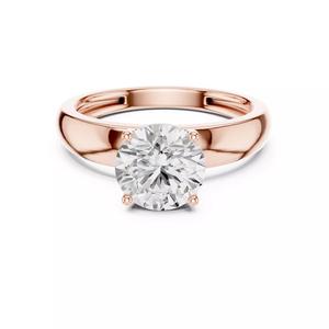 Solitaire Round Diamond Engagement Ring ALL SIZES STL Video