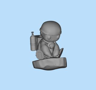 Victory Anime Astronaut Ornament 04 Scene Model