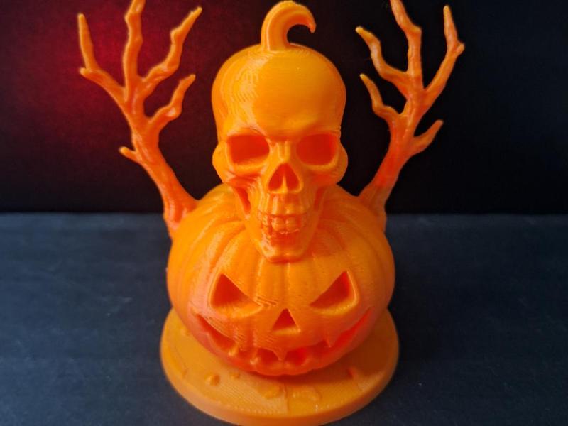 pumpkin and skull halloween