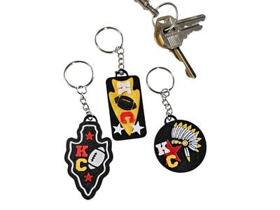 KANSAS CITY CHIEFS TRIO KEYCHAINS Arrowhead NFL