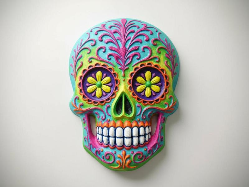 Decorative Sugar Skull Wall Plaque