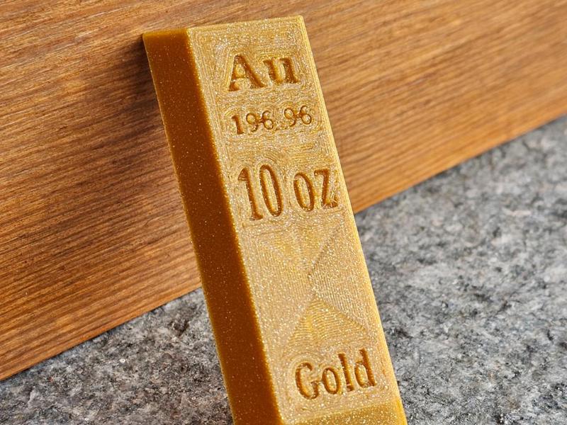 1:3 scale Gold Ingot Bar Replicae (10 Oz. weight)