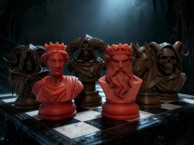 Chess Set (Bust) Halloween Collection