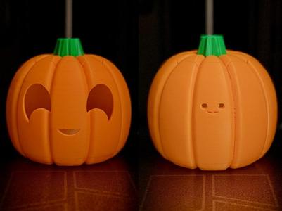 Pumpkin with Cute Face (For electric tealight)