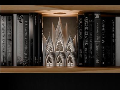 Gothic Cathedral Book Nook Lamp