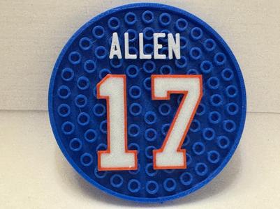 Josh Allen NFL Buffalo Bills Jersey Themed Coaster