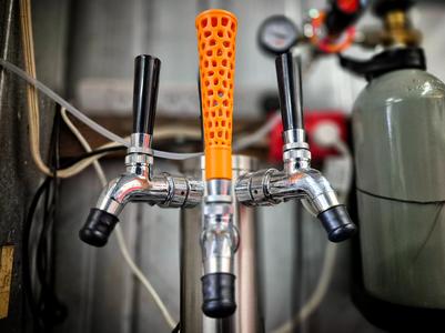 Beer Tap Handle - Printed Threads - Voronoi Effect