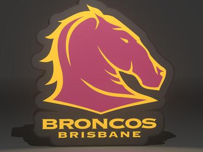 Brisbane Broncos NRL Lightbox 