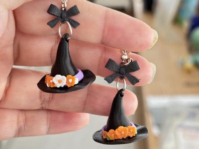 witch hat earrings