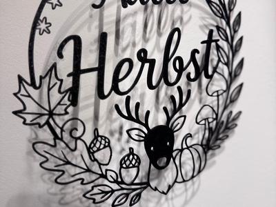 Hello Autumn Decoration Door Window Wall Decor Ring