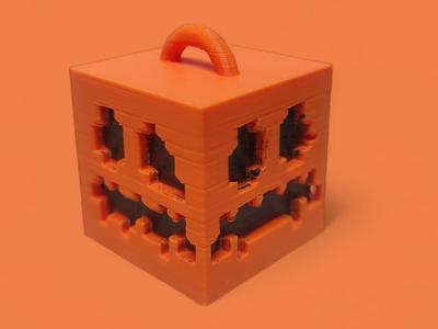 Minecraft Pumpkin Keychain