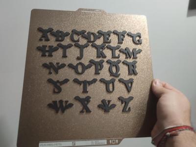 Vampiric Alphabet Letter Collection