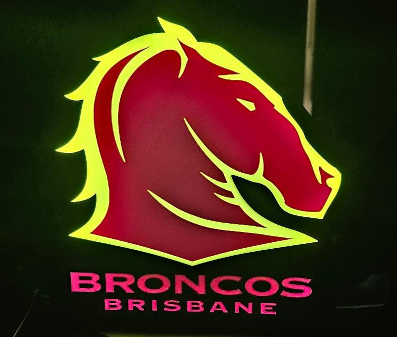 Brisbane Broncos NRL inspired LED light box