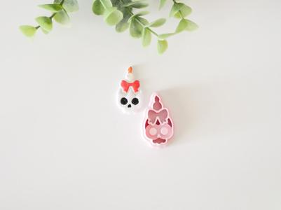 Halloween Skull Candle Polymer Clay Cutter 