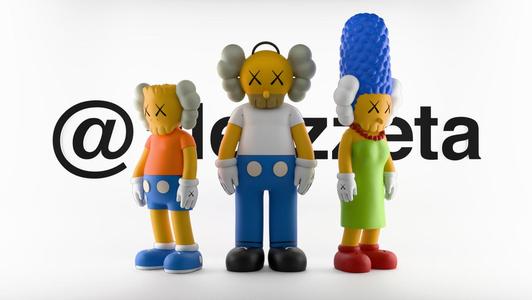Kaws Bart Simpson x Homer Simpson x Marge Simpson