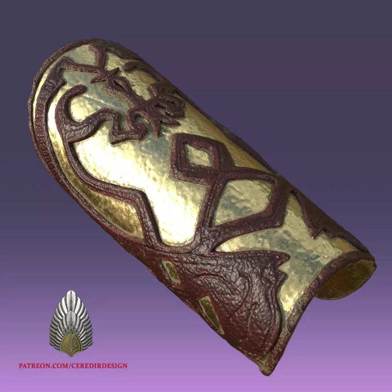 Theoden Forearm Gauntlet lord of the rings 3D DIGITAL Dl