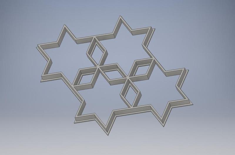 Stars and diamonds cookie cutter