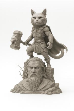 Thor Cat – The Meowgod (Paintable Figure)