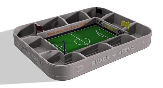 FOOTBALL SOCCER SNACK STADIUM - 3D STADIUM WITH MODULAR  BOXES