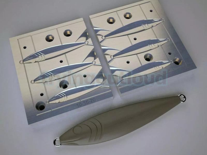 10-15-20Gr  Vintage Metallic Sardine Metal Jig Mold