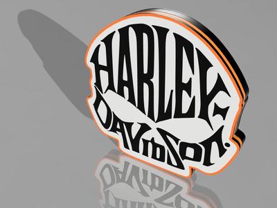 Harley Davidson Skull LED LIGHTBOX