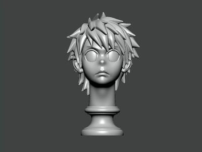 3D Model-CHARACTER0028 bust of anime character