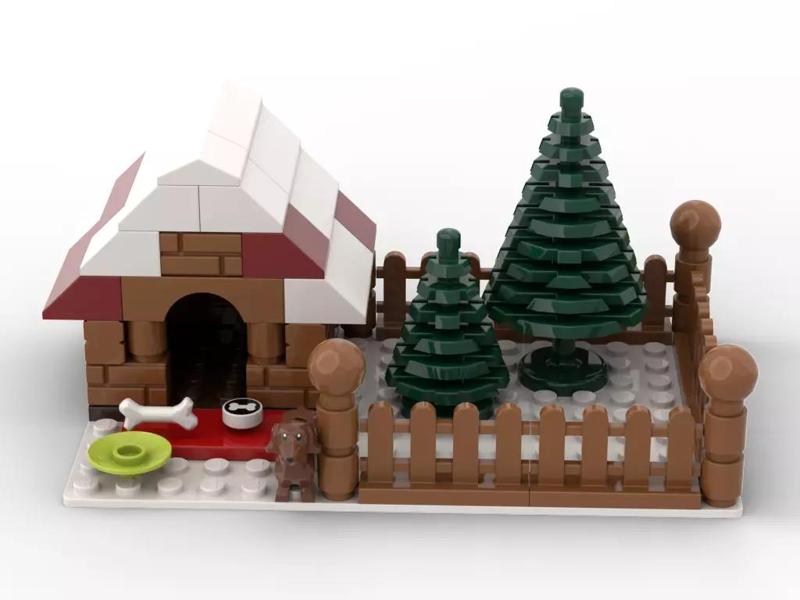 PixelBricks3D - Lego Winter Dog House
