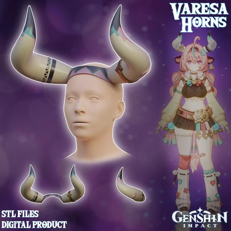 Varesa Cosplay Horns Genshin Impact
