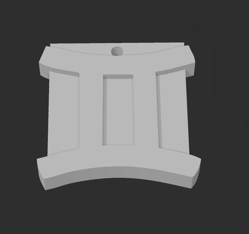 Gemini keychain necklace HD 18