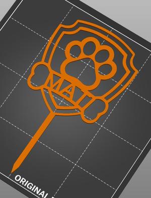 Happy Birthday cake topper Paw patrol mati