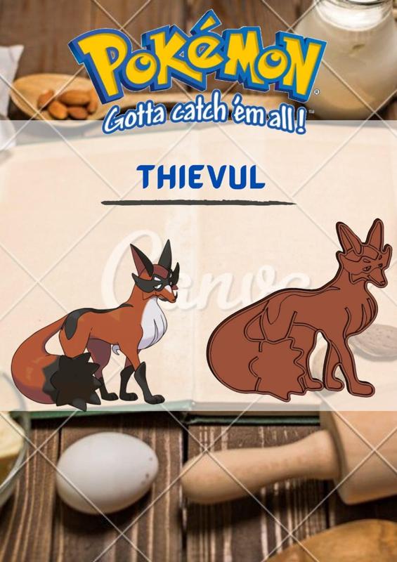AMAZING POKEMON thievul COOKIE CUTTER STAMP CAKE DECORATING