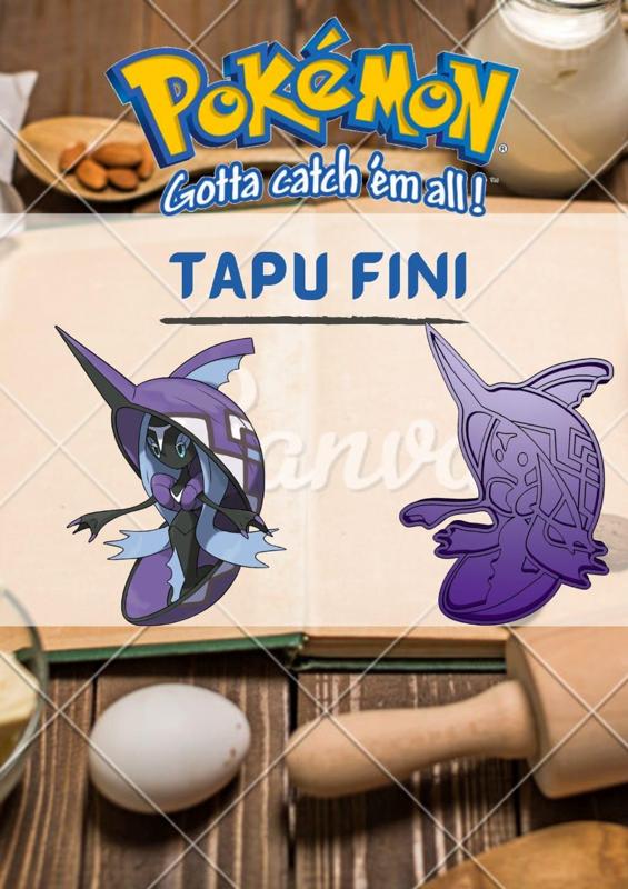 AMAZING POKEMON tapu fini COOKIE CUTTER STAMP CAKE DECORATING
