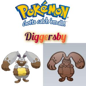 AMAZING POKEMON Diggersby COOKIE CUTTER STAMP CAKE DECORATING