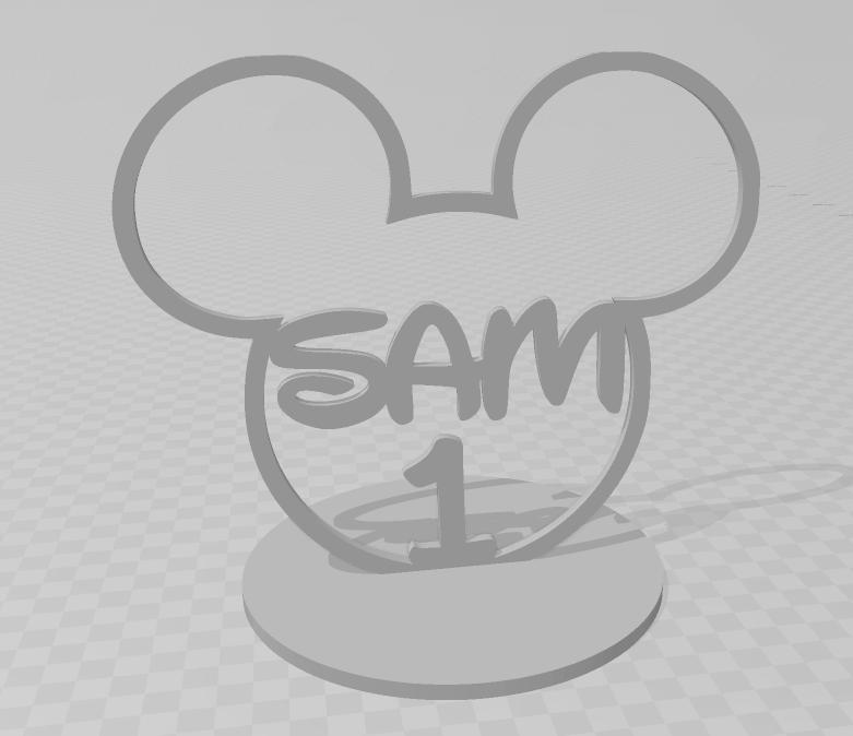 Arrangement 1 year Sam / centerpiece sam 1 Mickey Mouse
