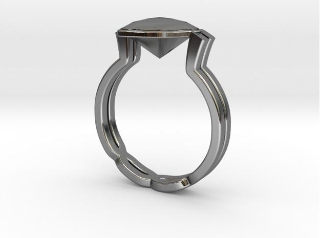 17.53mm TWIN Ring with Trillion Gem