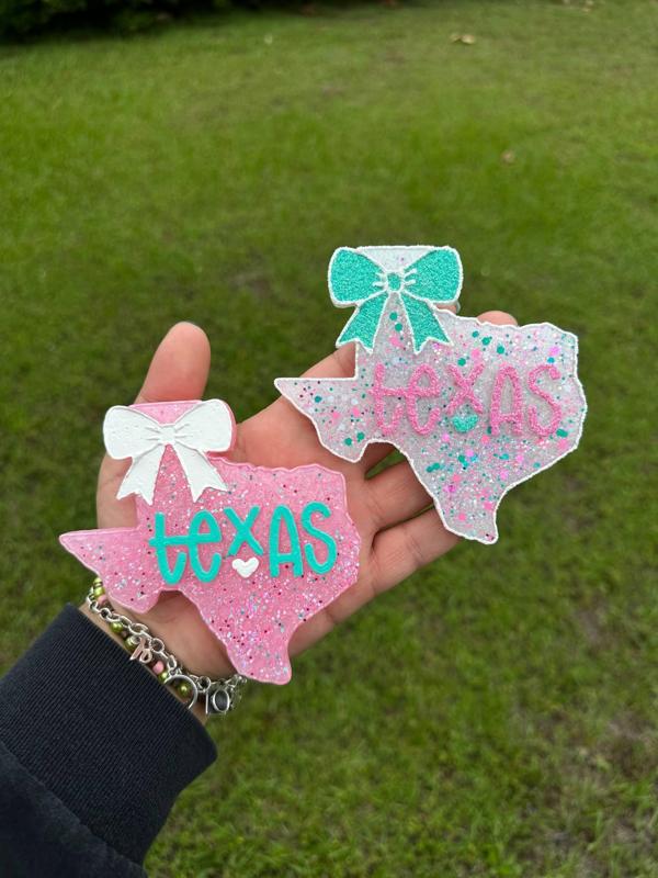 Texas with Bow Freshie Mold - 3D Model Mold Box for Silicone Freshie Moulds