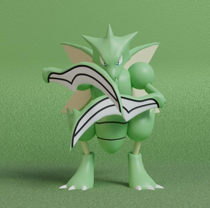 Pokemon - Scyther with 2 poses