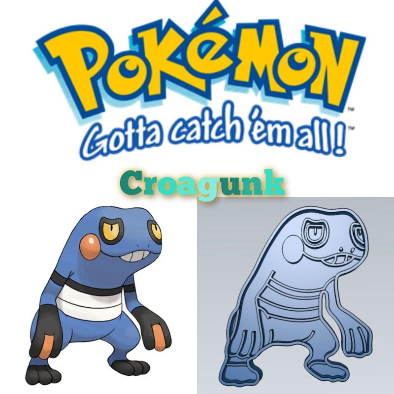 AMAZING POKEMON croagunk COOKIE CUTTER STAMP CAKE DECORATING