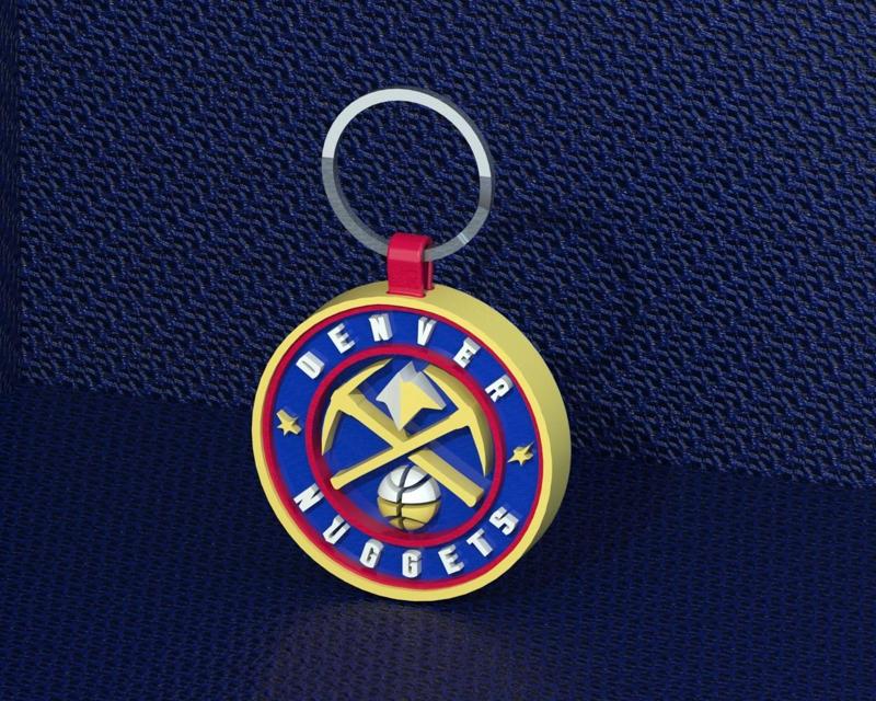 NBA Keychains:Thunder, Denver Nuggets, Minesota, Los Angeles Clippers, Pelicans