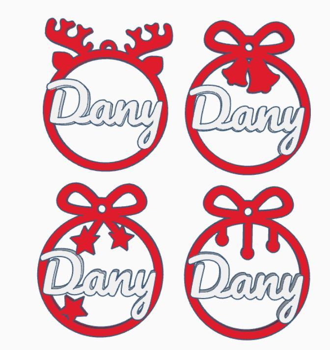 4 x Dany, Christmas tree decoration