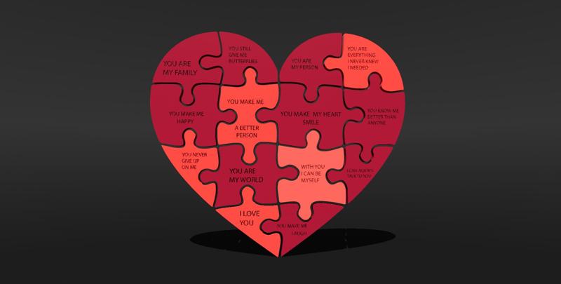 Heart shape puzzle home decoration, Reasons Why I love you, Personalized Love Jigsaw, Valentine's Day, Gift for Him Her Couple, PACK of 2