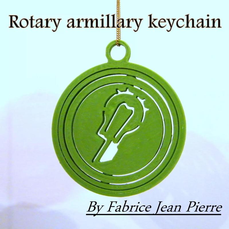 ROTARY ARMILLARY KEYCHAIN