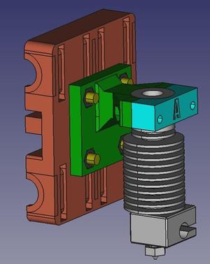 Small bowden mount for rework i3 X Carriage and E3D v6/v5