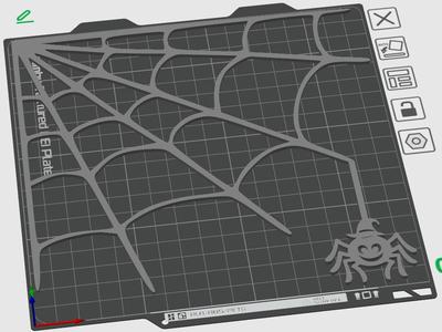A1mini_ Web with Hanging Spider for Halloween