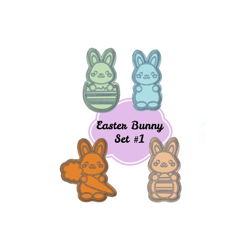 Easter Bunny Cookie Cutter set STL FILES