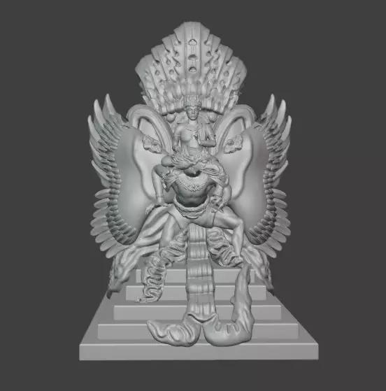 Lord Vishnu on Garuda Bali Style Inspired Sculpture