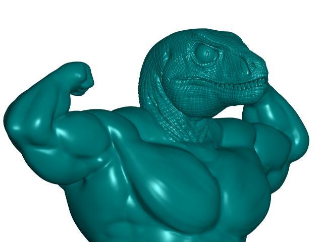 Ultra Swole Velociraptor Bodybuilder
