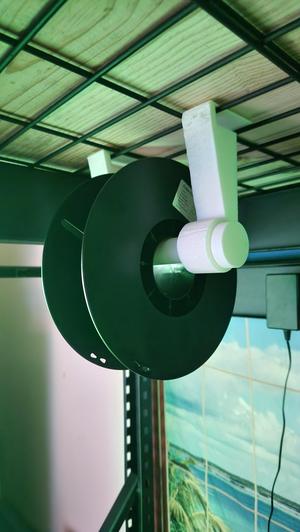 Spool Holder for shelving rack